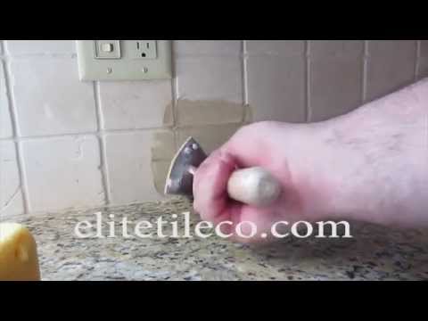 How to replace travertine tiles on a kitchen backsplash