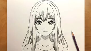 Anime Girl Drawing || How to Draw a Beautiful Anime Girl Step by Step screenshot 4