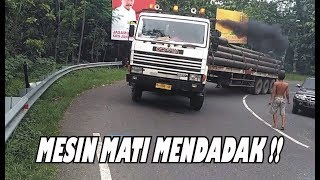 Truck Trailer SCANIA Tidak Kuat Nanjak di Tikungan Timez, SKIL SOPIR TRUK JOSSS
