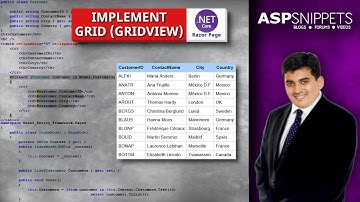 Implement Grid (GridView) in ASP.Net Core Razor Pages