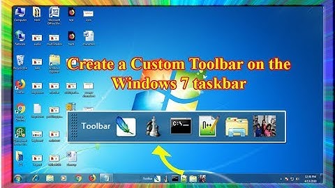 How to create a custom Toolbar on the Windows 7 Taskbar