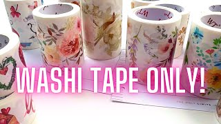 WASHI TAPE ONLY planner spread! The Washi Tape Shop Spring plan with me