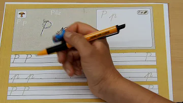 Wie schreibt man ein großes P in Schreibschrift?
