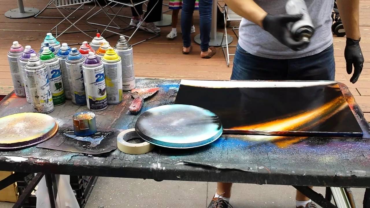 Times square spray paint YouTube
