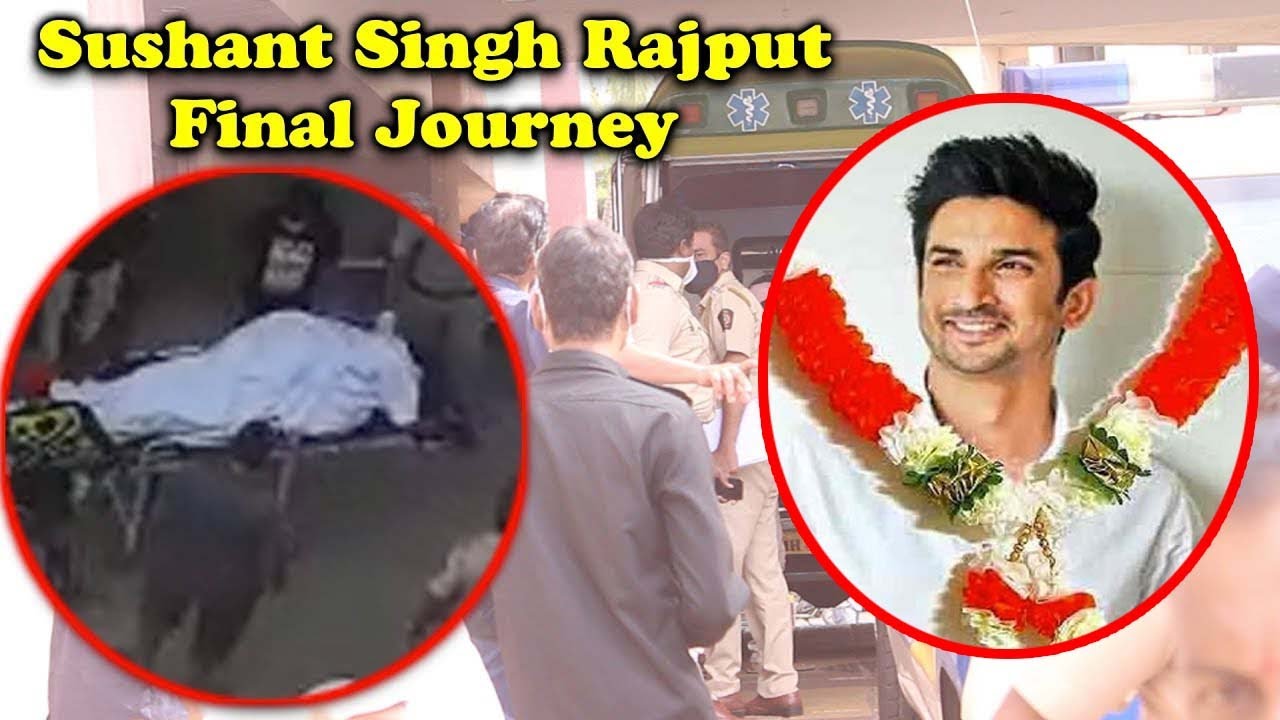 Visuals Of Sushant Singh Rajput's Final Journey Funeral - YouTube