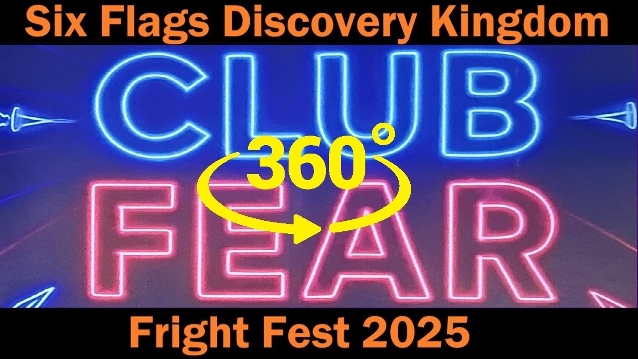 Club Fear Virtual Reality 360° Walkthrough | Six Flags Fright Fest | SEIZURE WARNING-Flashing Lights