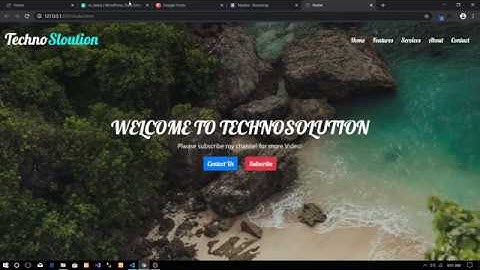 Landing page using Html Css and bootstrap 4 2020