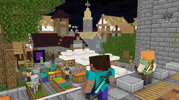 VILLAGE ATTACK | BULGARIA - Alex and Steve Life (PART 1) (Minecraft Animation) 100 DAYS IN MINECRAFT