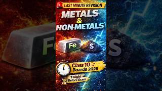 Metals and Non-Metals 🔥 Last Minute Power Revision Motivation | Class 10 Science Board 2026