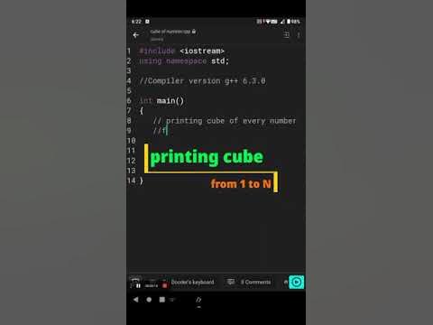 printing cube from 1 to N | c++ program | coding - YouTube