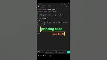 printing cube from 1 to N | c++ program | coding