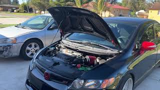 8th gen civic si (hood spacers) part 2