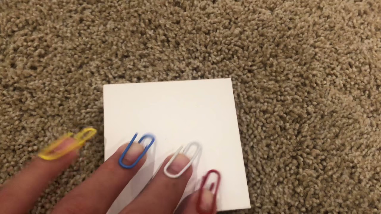 ASMR Tapping with paper clip nails! 💜shorts YouTube