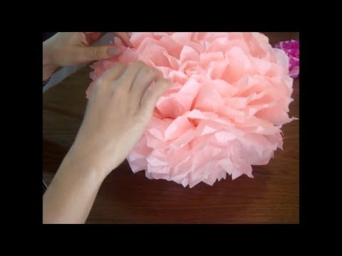 Como hacer flores de papel de seda