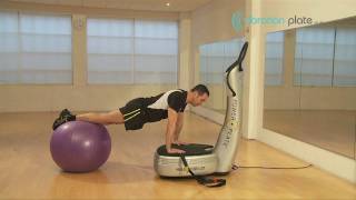 Advanced Power Plate Exercise - Single Leg Jack Knife with a Push Up