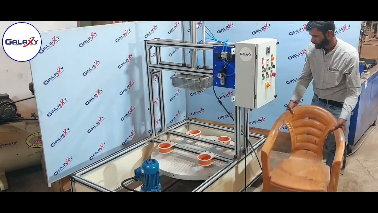 Chair Leg Rubbing Machine # Galaxy Automation And Controls - YouTube