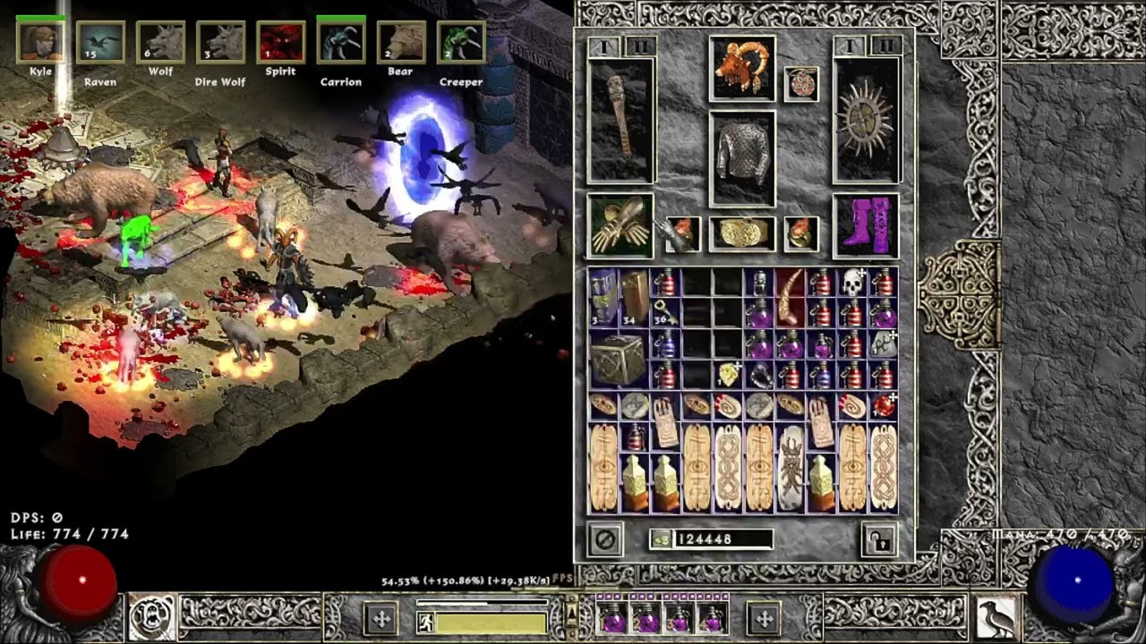 Project Diablo 2 Season 12 - Druid Summon Hell Mode| Bear สองตัวตึงๆ Boss Duriel