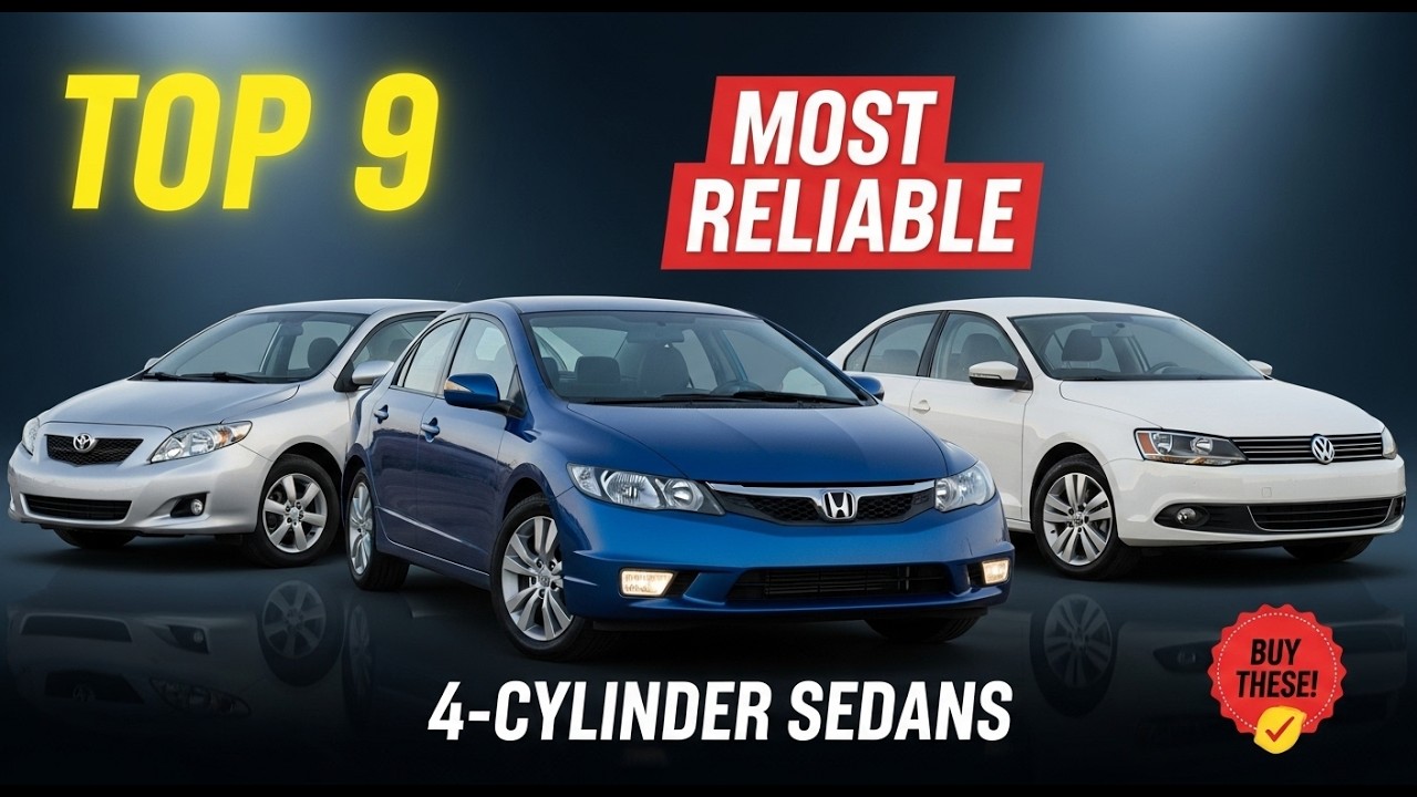 TOP 9 Most Reliable Compact Sedans with 4-Cylinder Engines (Buy These!)