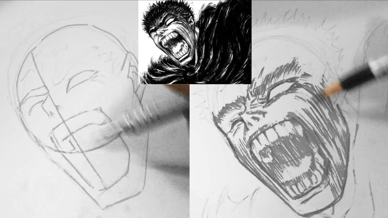 HOW TO DAN GUTS RAGE🔥 BERSERK || How to Draw Anime step by step