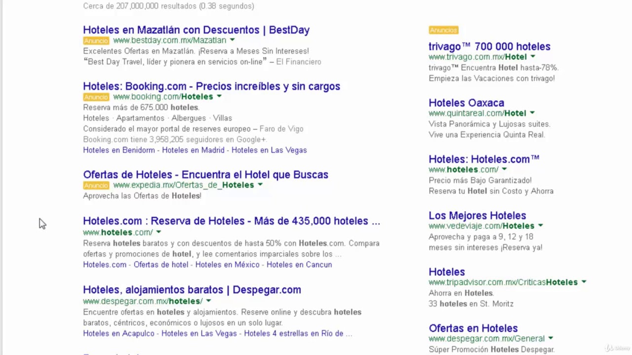 Resultados orgánicos y de pagos