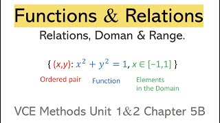 Functions and Relations: Relations, Domain and Range | VCE Maths Methods