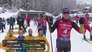 : Biathlon World Cup 24-25, Race 16, Relay Men, Hochfilzen, Austria