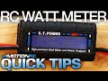 Using an RC Watt Meter | Quick Tip | Motion RC