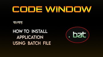 How to install application using batch file (bangla)