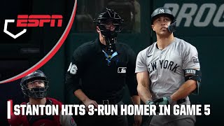 Giancarlo Stanton CRUSHES 3-run homer in Game 5 of ALCS | ESPN MLB