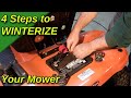 How to get Your Mower Ready for Winter. Drain Gas, Remove Battery, Clean  Deck, Sharpen Blades