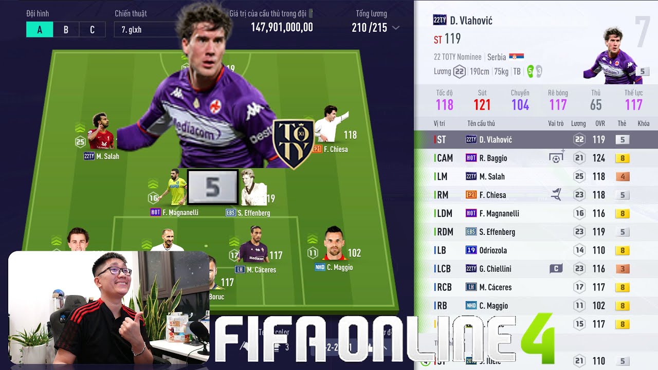 FIFA ONLINE 4: Hoàn Thiện FIO Cùng VLAHOVIC 22TOTY & Kèo Đi Chợ Xây Team Trước Thềm PSG – REAL