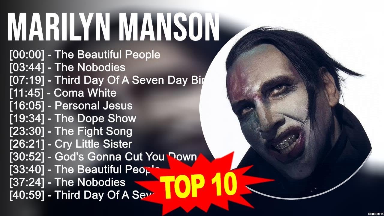 Marilyn Manson Greatest Hits  Top 100 Artists To Listen in 2023