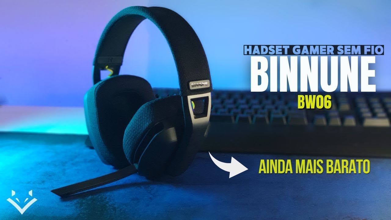 MELHOR Headset SEM FIO Bom e Barato - Binnune BW06 - LC ALPHA - YouTube