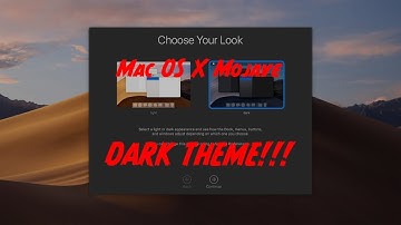 Mac OS X mojave compatible Macs and Dark theme