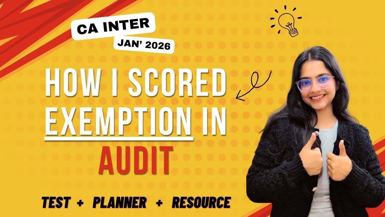 How I Scored Exemption in Audit | Complete Audit Strategy for CA Inter ...