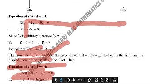 Virtual work question 1|mechanics |BSc|lecture 5