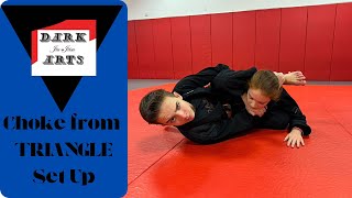 jiujitsu arm choke from triangle setup