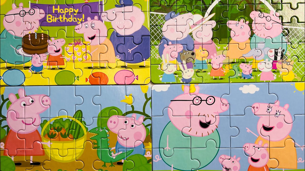 4 x Peppa Pig Jigsaw Puzzles for Kids 🧩🎈
