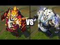 Inkshadow Volibear vs Duality Dragon Volibear Skins Comparison (League of Legends)