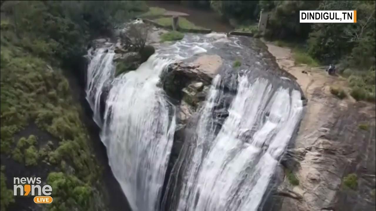 Heavy flow in Kodaikanal waterfalls due to recent Rain In Tamil Nadu