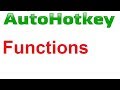 Autohotkey functions