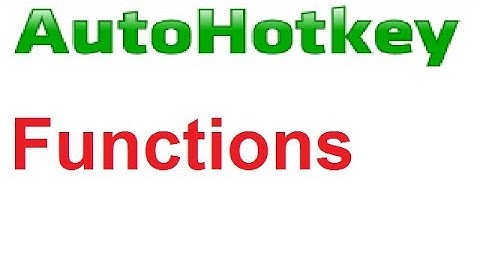 autohotkey functions