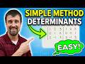 Finding the determinant of a 2x2 and 3x3 matrix (simple method)