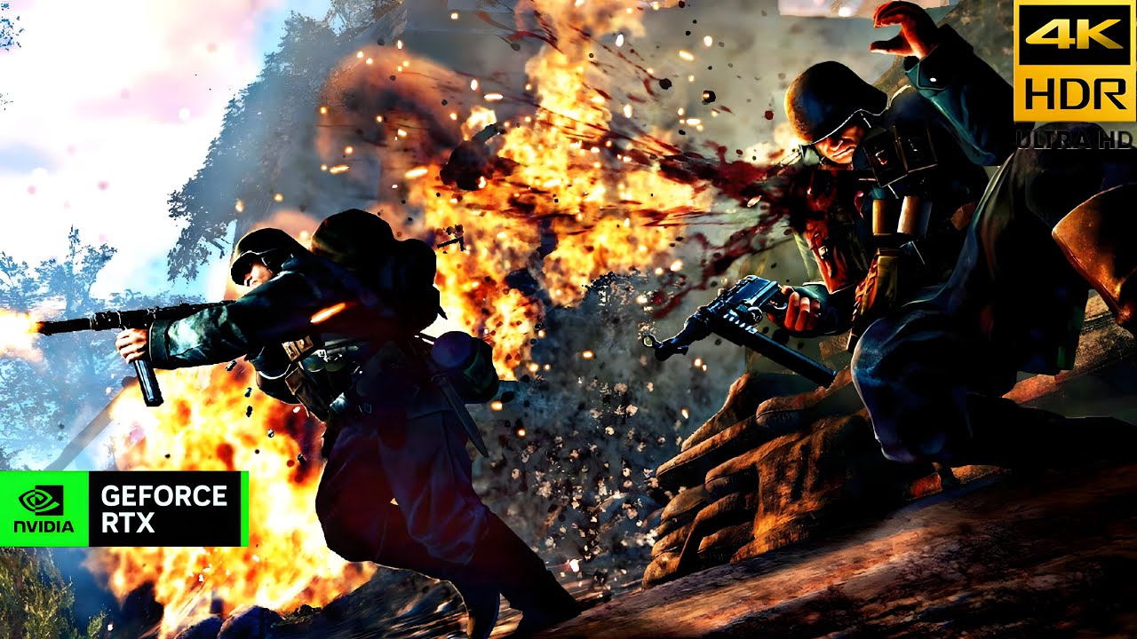 Hunting enemies : call of duty ww2 Realistic UHD [4K 60FPS] Gameplay ...
