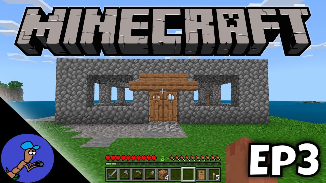 Building Our First House | Minecraft Survival Ep. 3 - YouTube