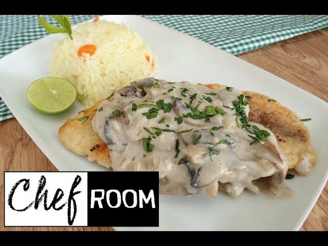 Filete de Pescado en Crema de Champiñones - YouTube