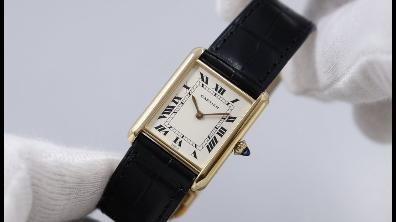 CARTIER カルティエ】タンク／18KYG／パリスダイヤル／LMサイズ
