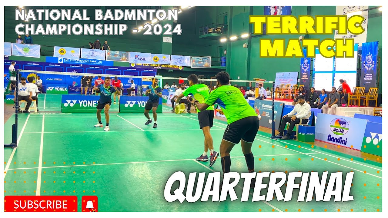 LOKESH/NAVEEN Vs PRAKASH RAJ/GOUSE S || QuarterFinals - National Badminton Championship 2024, KBA