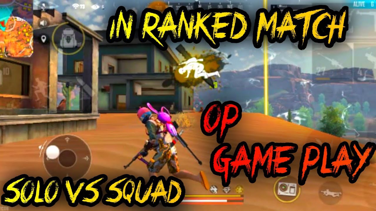 GARENA FREE FIRE // SOLO VS SQUAD IN RANKED MATCH GAMEPLAY. - YouTube