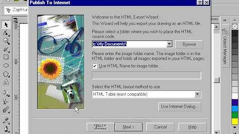 CorelDraw 9 for PC - Internet publishing - layers